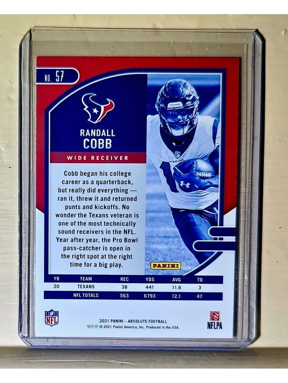 Randall Cobb 2021 Panini NFL Absolute Football #57 Card Texans